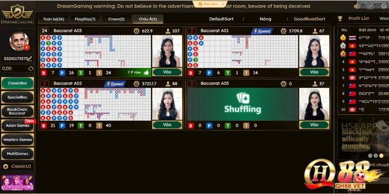 Ưu điểm nổi bật chỉ có tại sảnh DG Casino